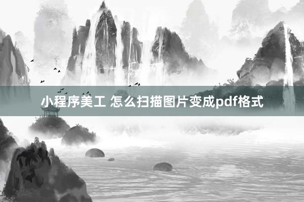 小程序美工 怎么扫描图片变成pdf格式